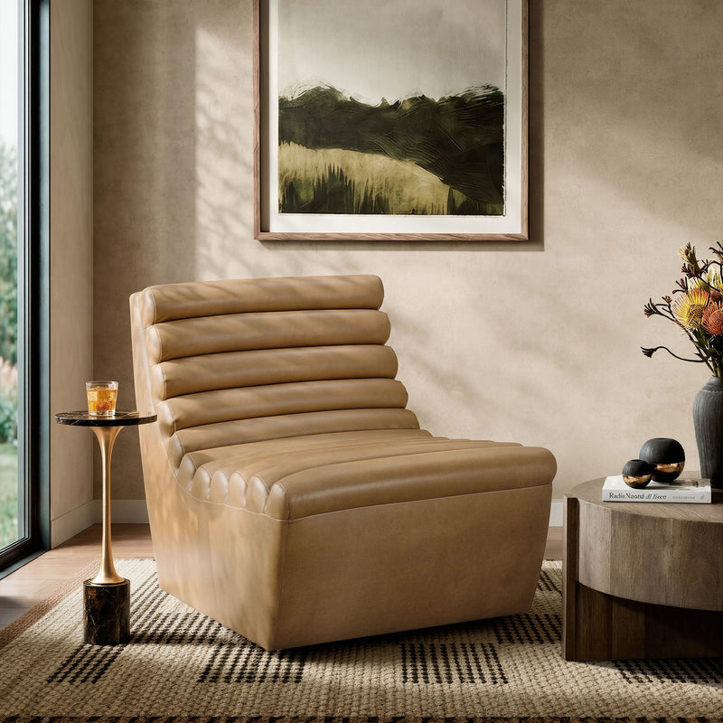 Corbin Vegan Leather Armless Accent Chair by Modway, photo 8 of 9