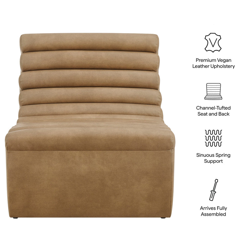 Corbin Vegan Leather Armless Accent Chair by Modway, photo 2 of 9