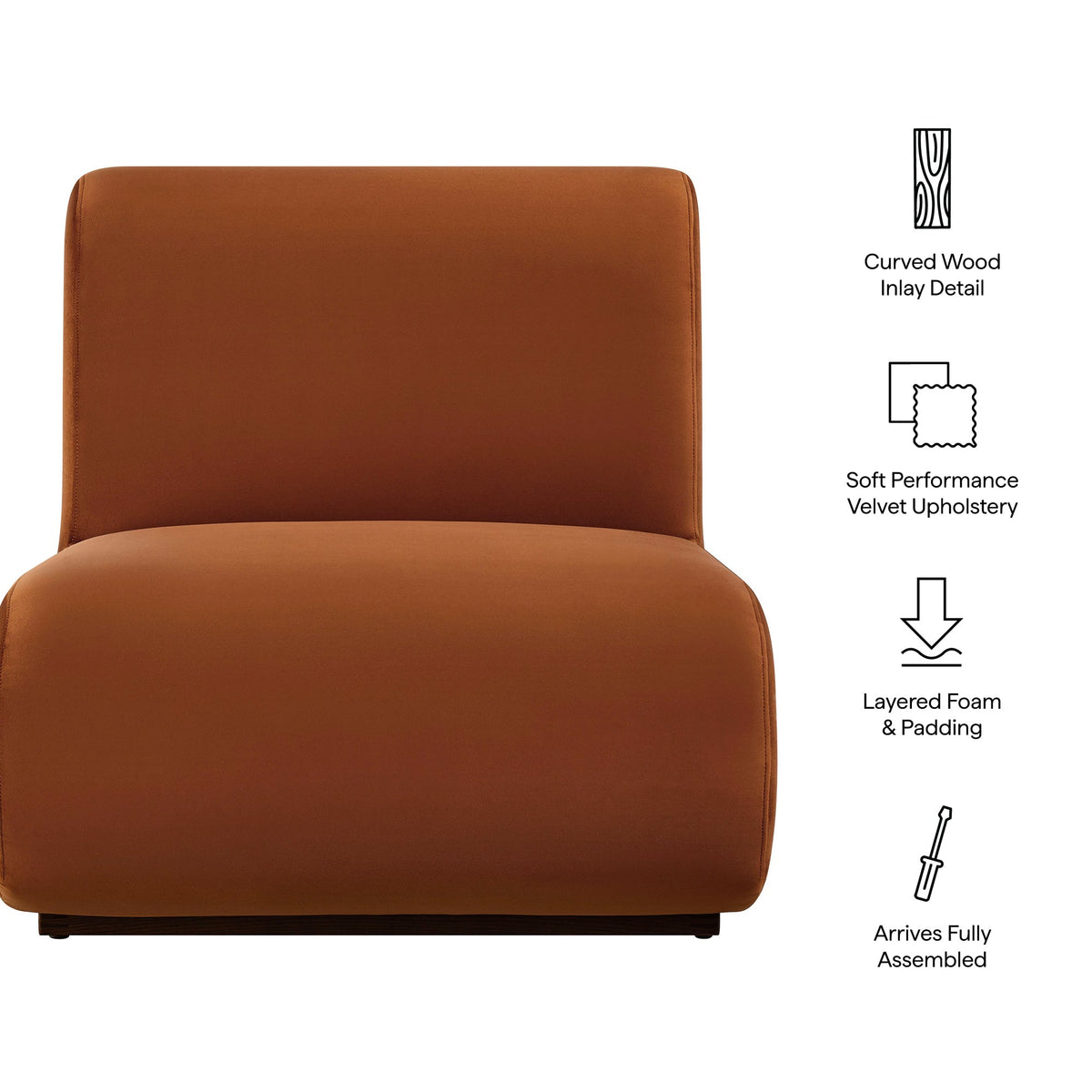 Denby Performance Velvet Accent Chair by Modway, photo 11 of 27