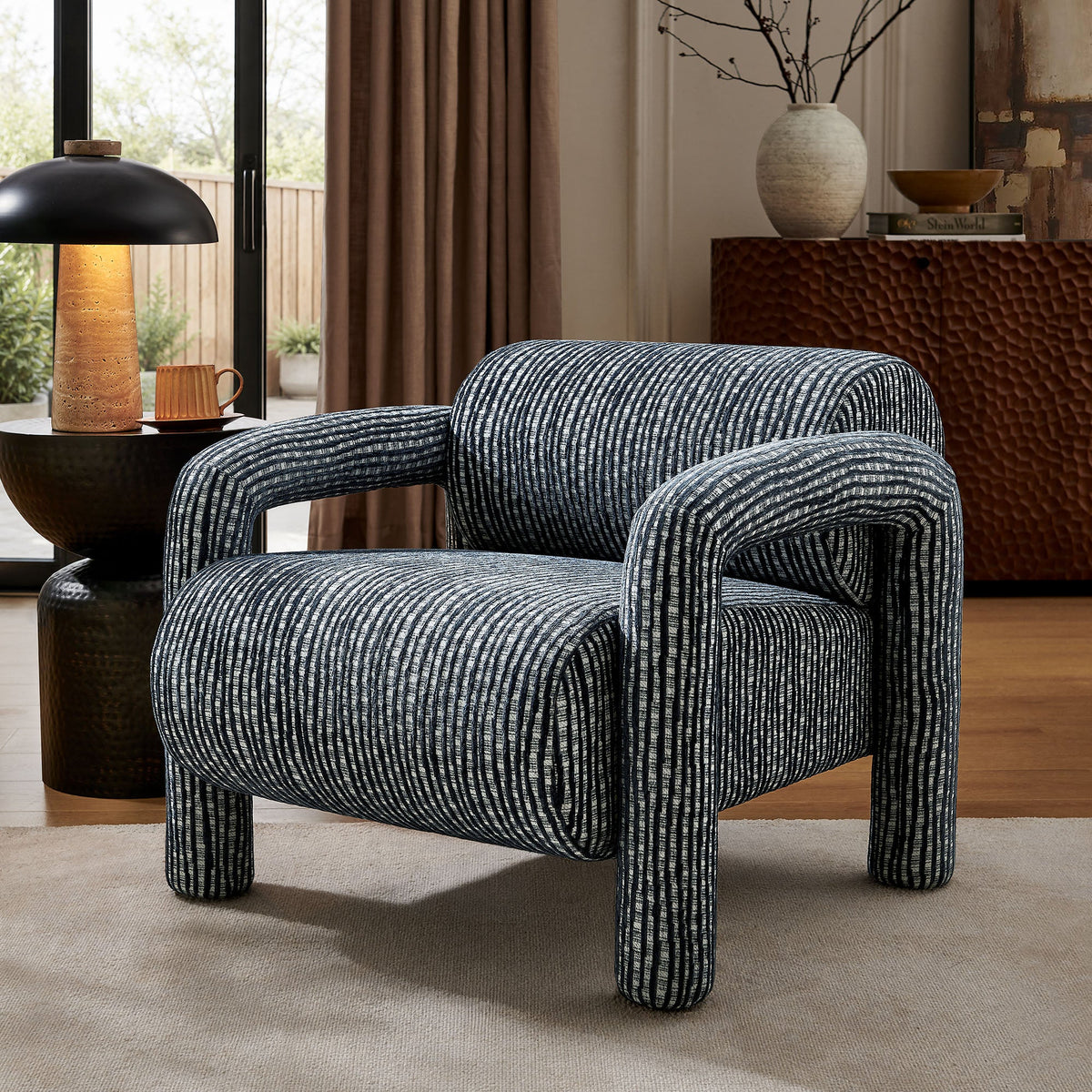 Quill Patterned Woven Fabric Accent Chair by Modway, photo 17 of 18