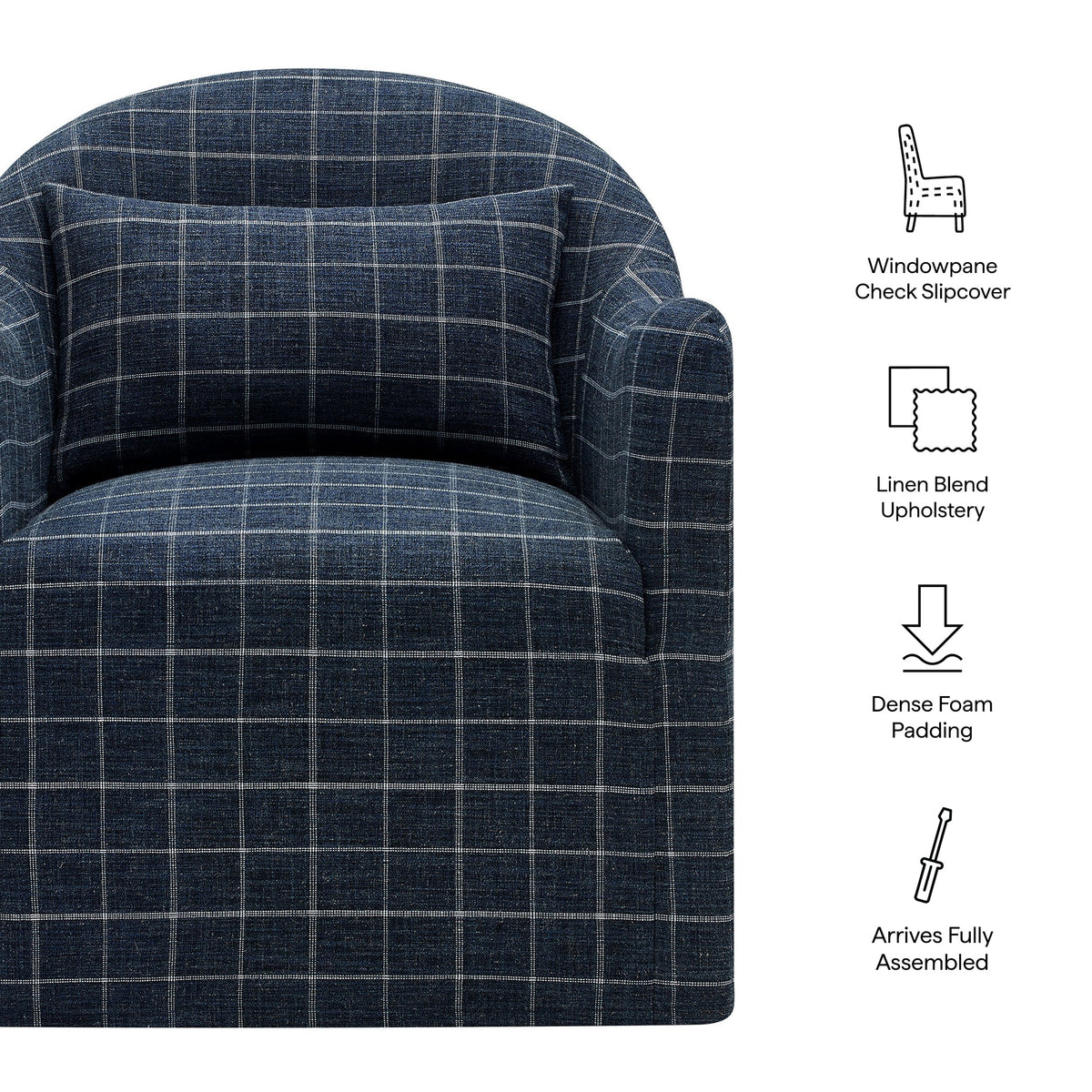 Bardot Linen Blend Accent Chair by Modway, photo 12 of 40