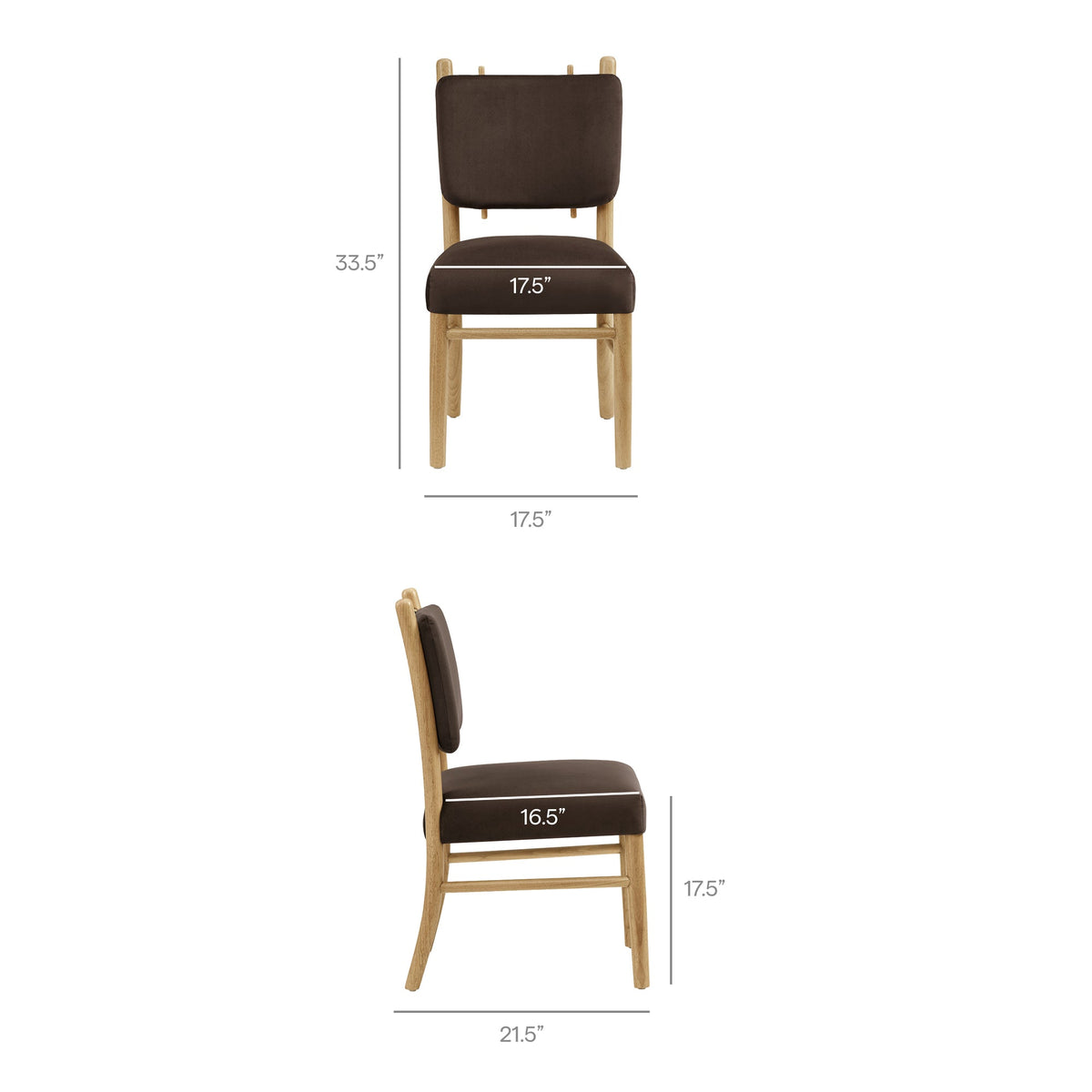 Mauden Performance Velvet Dining Side Chairs Set of 2 by Modway, photo 3 of 20