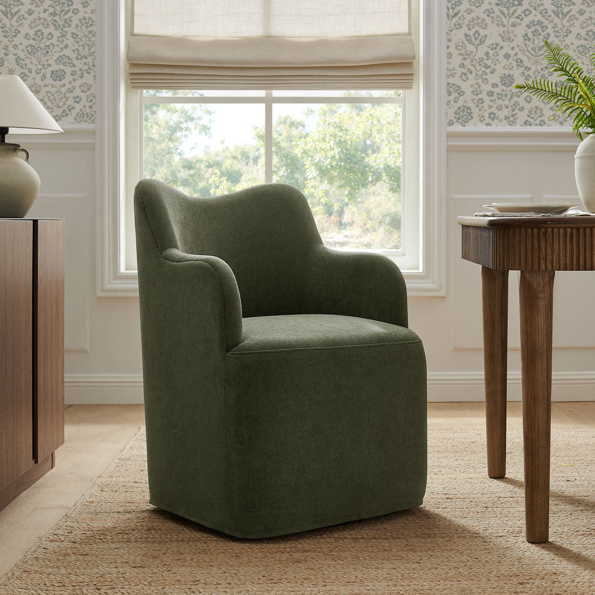 Cordelle Linen Blend Swivel Dining Chair by Modway, photo 26 of 40