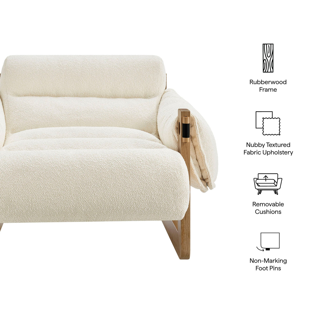 Sorelle Upholstered Fabric Sling Lounge Chair by Modway, photo 11 of 18