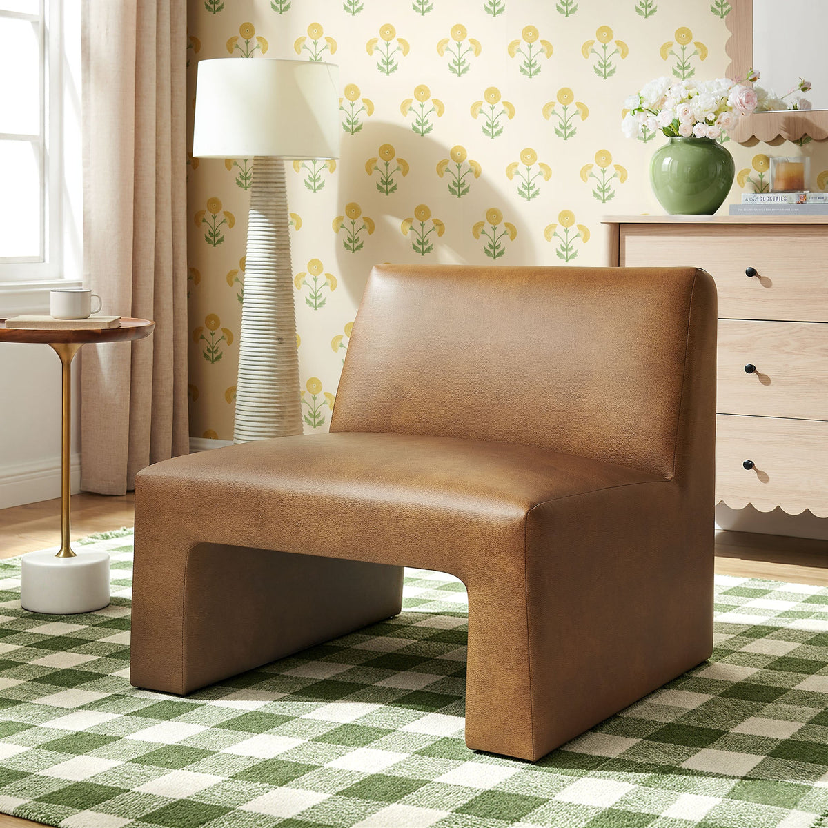 Amita Vegan Leather Armless Accent Chair by Modway, photo 8 of 27