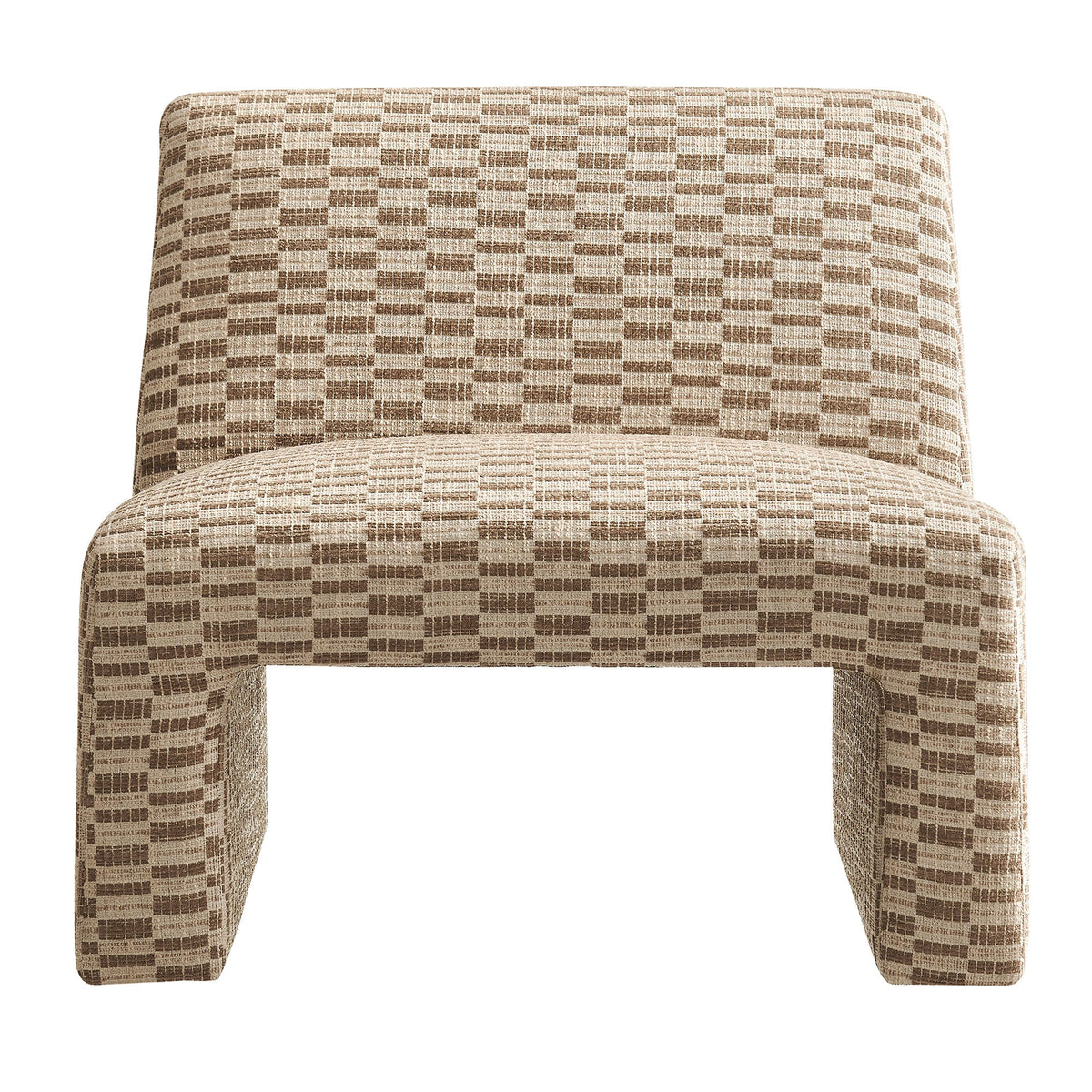 Amita Checked Woven Fabric Armless Accent Chair by Modway, photo 6 of 18