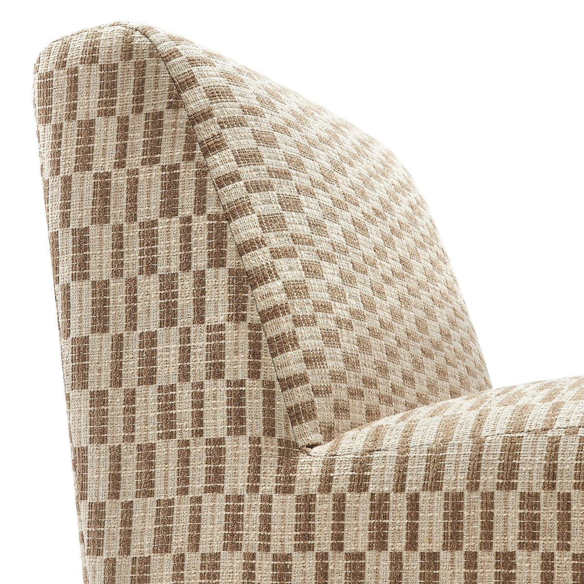 Amita Checked Woven Fabric Armless Accent Chair by Modway, photo 7 of 18
