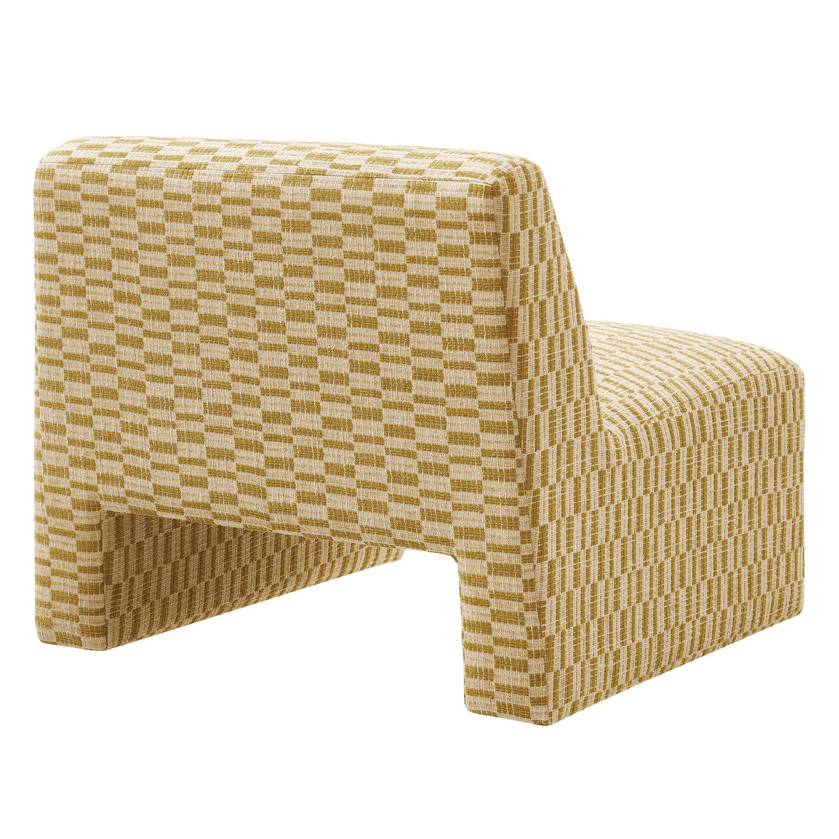 Amita Checked Woven Fabric Armless Accent Chair by Modway, photo 14 of 18