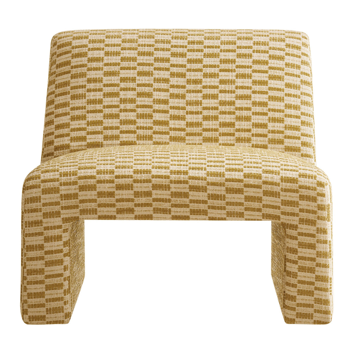 Amita Checked Woven Fabric Armless Accent Chair by Modway, photo 15 of 18