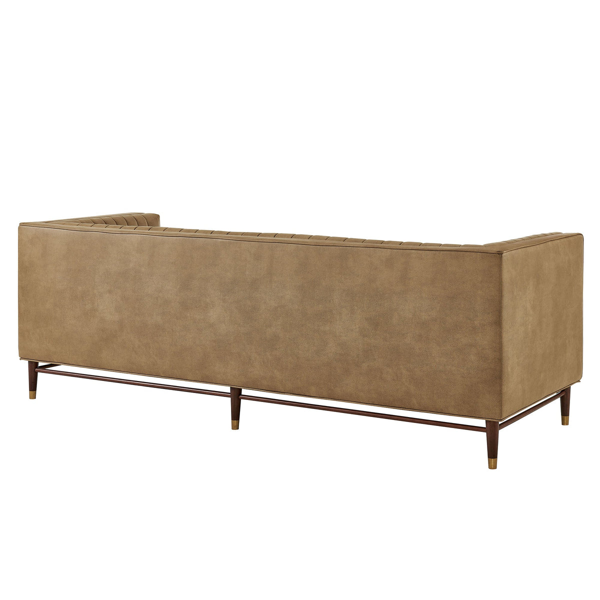 Devote 93 Inch Vegan Leather Channel Tufted Sofa by Modway, photo 14 of 18