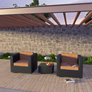 Burrow 3 Piece Outdoor Patio Sofa Set by Modway by HouseOfZazla