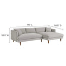 Zoya Right-Facing Down Filled Overstuffed Sectional Sofa by Modway by HouseOfZazla