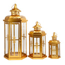 19''&13.5''&9.5" H Vintage Hanging Lantern Metal Candleholder by JHY DESIGN