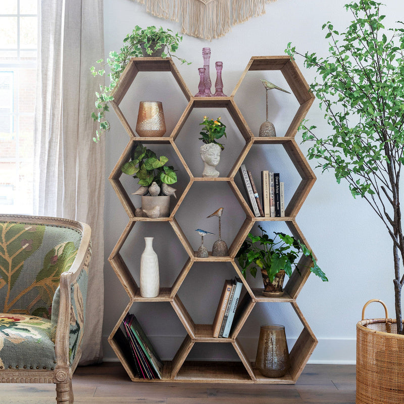 Lovecup Honeycomb Wooden Etagere L154