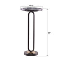 12" Black Round Side Table