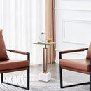 11" Modern Martini Table with White Marble