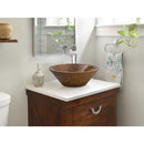 Handcrafted Brown Travertine Vessel Sink Polished Finish 16 Inch