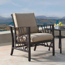 Aluminum Deep Seating Rocking Club Chairs in Antique Copper (set of 4)