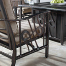 Aluminum Deep Seating Rocking Club Chairs in Antique Copper (set of 4)