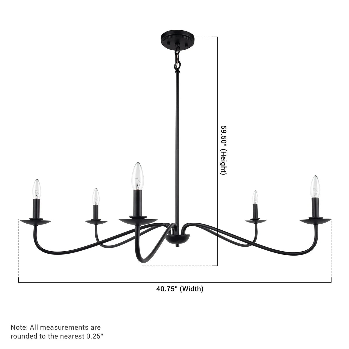 Ellie 5-Light Elegant Industrial Dimmable Chandelier, photo 11 of 20