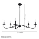 Ellie 5-Light Elegant Industrial Dimmable Chandelier