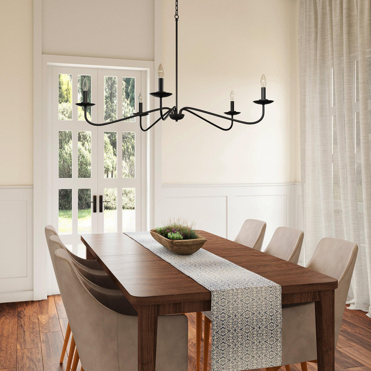 Ellie 5-Light Elegant Industrial Dimmable Chandelier, photo 2 of 20
