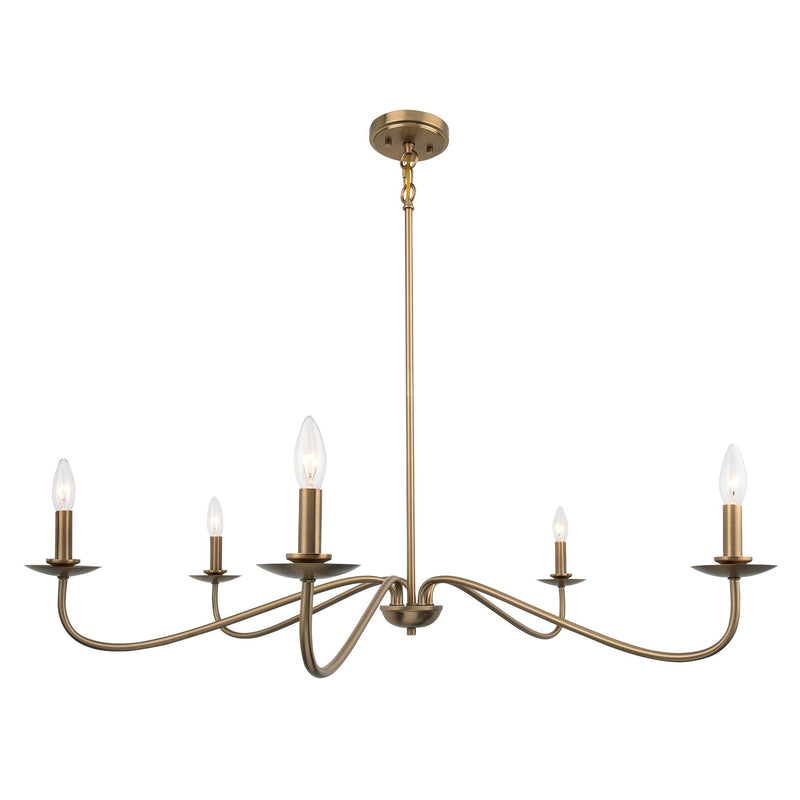 Ellie 5-Light Elegant Industrial Dimmable Chandelier
