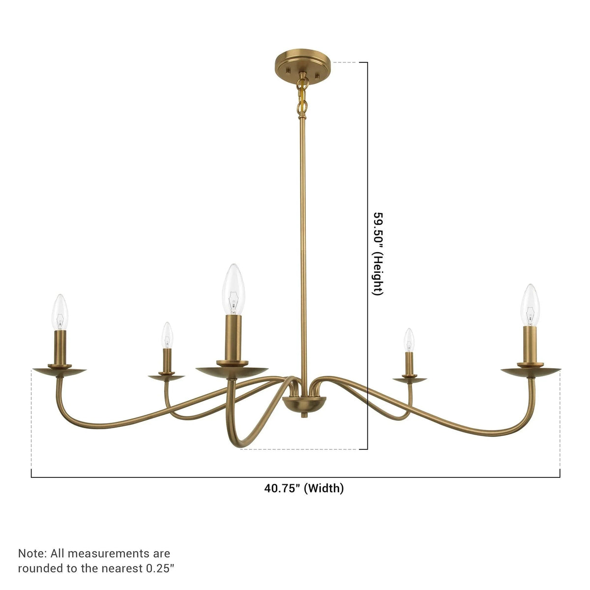 Ellie 5-Light Elegant Industrial Dimmable Chandelier, photo 20 of 20