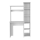 Versalles Writing Desk, Two Superior Shelves, Five Cubbies - White