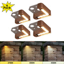 ELC02 4-Pack 3W LED Aluminum Hardscape Lighting Right Angle 3CCT Retaining Wall Lights, 12V Low Voltage Landscape Lights