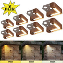 ELC02 8-Pack 3W LED Aluminum Hardscape Lighting Right Angle 3CCT Retaining Wall Lights, 12V Low Voltage Landscape Lights