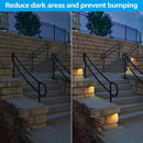 ELC02 4-Pack 3W LED Aluminum Hardscape Lighting Right Angle 3CCT Retaining Wall Lights, 12V Low Voltage Landscape Lights