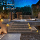 ELC02 8-Pack 3W LED Aluminum Hardscape Lighting Right Angle 3CCT Retaining Wall Lights, 12V Low Voltage Landscape Lights