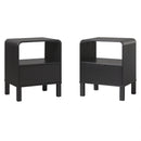 Elias Modern Curved-Frame Solid Wood Nightstand