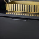 Elias Modern Curved-Frame Solid Wood Nightstand