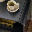 Elias Modern Curved-Frame Solid Wood Nightstand