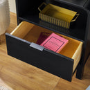 Elias Modern Curved-Frame Solid Wood Nightstand