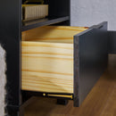 Elias Modern Curved-Frame Solid Wood Nightstand