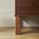 Elias Modern Curved-Frame Solid Wood Nightstand