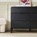 Elias 6-Drawer Contemporary Dresser with Curved Top