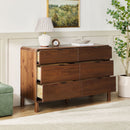 Elias 6-Drawer Contemporary Dresser with Curved Top