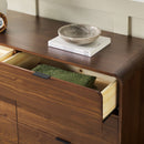 Elias 6-Drawer Contemporary Dresser with Curved Top