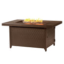 Aluminum 48-in Rectangular Propane Fire Table, Beads, Covers and Lid