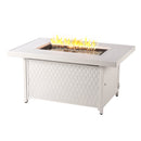 Aluminum 48-in Rectangular Propane Fire Table, Beads, Covers and Lid