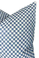 Ready to Ship, 20x20, Elkhart Woven Pillow Cover in Blue, F Schumacher Textiles