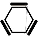 White Black 9x10 Matte Hexagon Porcelain Tile (18 pack, 8.07 sq ft/case) - Sample