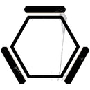 White Black 9x10 Matte Hexagon Porcelain Tile (18 pack, 8.07 sq ft/case)