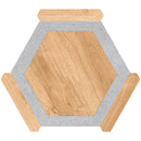 Oak wash Gray 9x10 Matte Hexagon Porcelain Tile (18 pack, 8.07 sq ft/case)