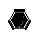 Black White 9x10 Matte Hexagon Porcelain Tile (18 pack, 8.07 sq ft/case)