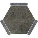 Burnt Umber Brown Gray 9x10 Matte Hexagon Porcelain Tile (18 pack, 8.07 sq ft/case)
